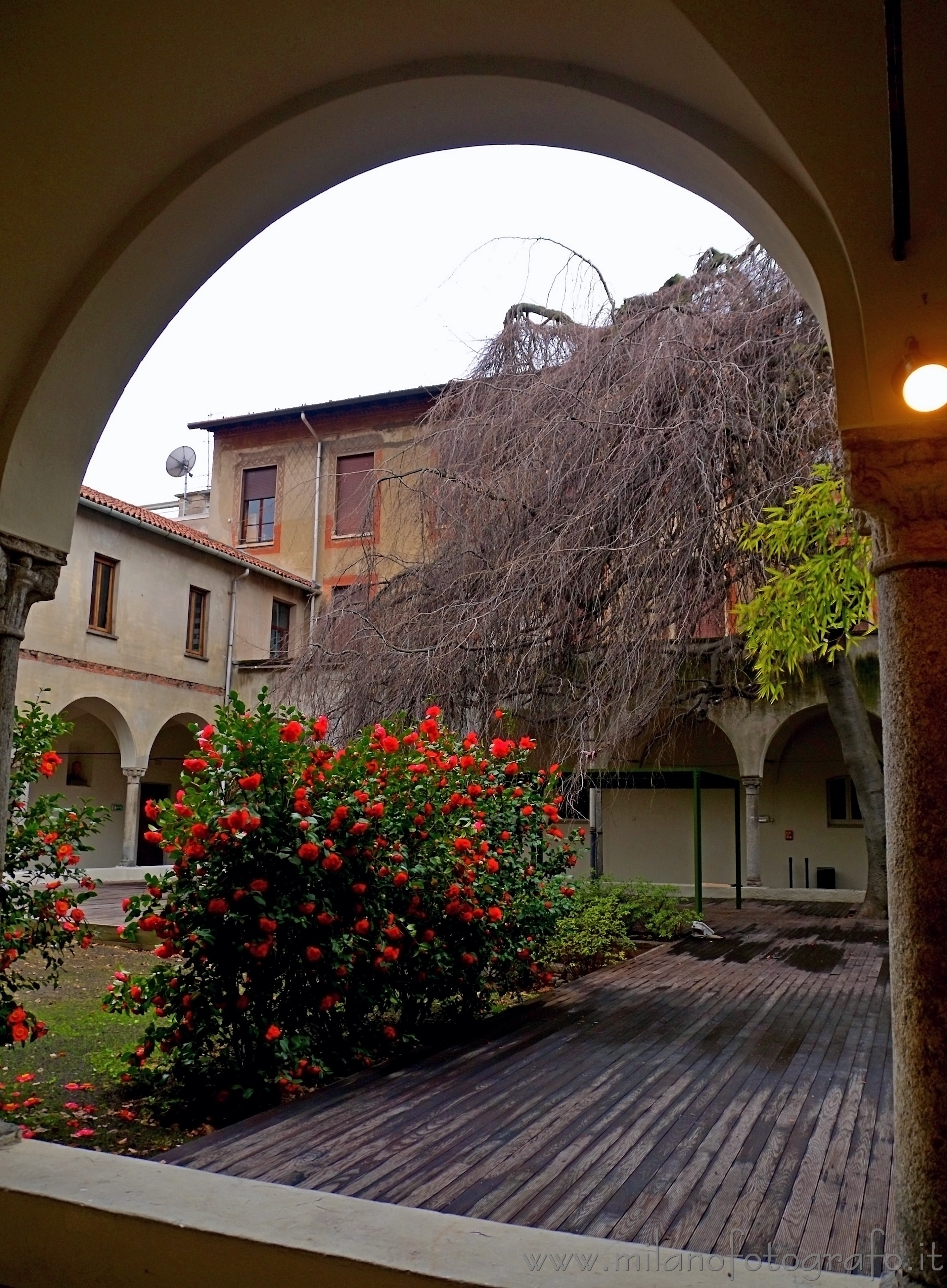 Milan (Italy) - Dull spring day in a kiosk of the Umanitaria